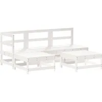 vidaXL 5-tlg. Gartenlounge-Set aus massivem Kiefernholz - Gartenmöbel-Set aus robustem Kiefernholz mit flexiblem, modularen Design, ideal für gemütliche Stunden im Freien mit Familie und Freunden.