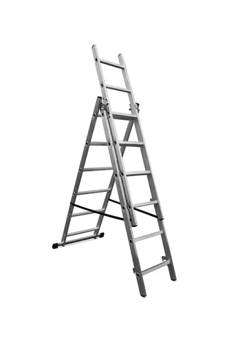 VaGo-Tools Vielzweckleiter 3x6 Stufen, Aluminium