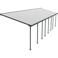 Palram - Canopia Feria Terrassenüberdachung 3x11.56 Anthrazit - Terrassenüberdachung aus pulverbeschichtetem Aluminium, wartungsfrei und rostfrei. Genießen Sie geschützten Außenbereich mit einfacher Montage dank Click-N-Lock-System.