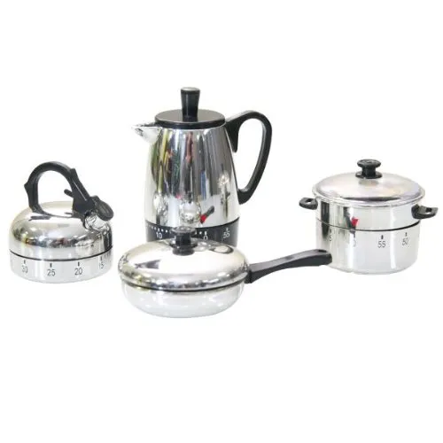 Verchromte Kurzzeitmesser Eieruhr - Stylische verchromte Eieruhr für präzises Timing beim Kochen, leicht abzulesen und ideal für den täglichen Einsatz.