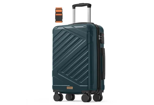 SONGMICS Hartschalen-Trolley Koffer mit TSA-Schloss, erweiterbar, 4 Zwillingsrollen, Handgepäck-geeignet