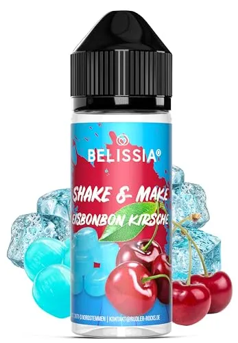 Belissia Shake and Make - Eisbonbon-Kirsche - Hochdosiertes Lebensmittel Aroma 10ml mit praktischer Schüttelflasche zum mischen. Für Lebensmittel, Kochen, Backen, Hobby, Raumerfrischung uvm.