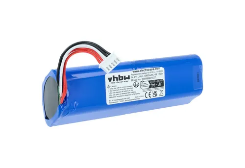 vhbw Akku Ersatz für Ecovacs 201-1913-4200, 201-1913-4201, S10-Li-144-5200, Staubsauger-Akku Akku Li-Ion 4800 mAh (14,4 V), Leistungsfähiger Austausch-Akku für Ihren Saugroboter