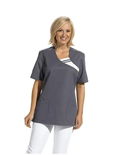 Schlupfkasack Damen grau 08/1255/12 - Größe XL - Arbeits- & Schutzkleidung, bequemer Schlupfkasack für Damen in grau, ideal für den Einsatz in Pflege und Gastronomie.