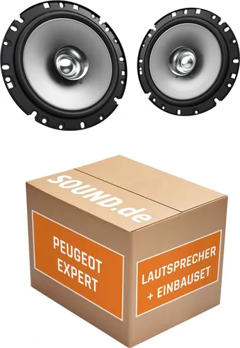 JUST SOUND Kenwood KFC-S1756 Einbauset für Peugeot Expert - Car-HiFi-Lautsprecher mit 300W MAX Leistung, ideal für den einfachen Austausch der Lautsprecher in Ihrem Peugeot Expert (seit 2016) - inklusive Adapterringen und Stecker für mühelosen Einbau.