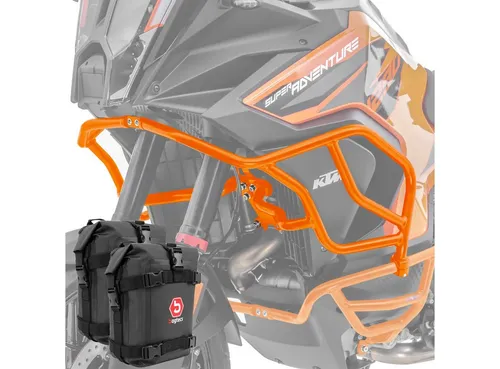 Motoguard Motor-Schutzhülle für KTM 1290 Super Adventure R - Robuster Verkleidungsschutzbügel mit wasserdichten Sturzbügeltaschen für optimalen Schutz von Verkleidung und Tank. Ideal für Motorradliebhaber, die Wert auf Sicherheit und Funktionalität legen.