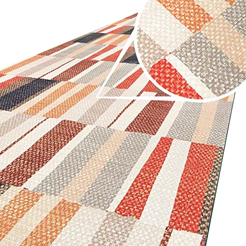 ANRO Küchenteppich Küchenläufer Teppich Läufer Küche abwischbar rutschfest Design Patchwork 100 x 52cm