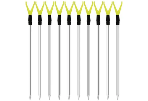 Zite Teleskop-Rutenhalter Set - Höhenverstellbar mit Schnurlaufkerbe - Teichpflege - Flexibler Rutenhalter für optimale Angelposition, ideal für Angler, die Wert auf Präzision und Komfort legen.