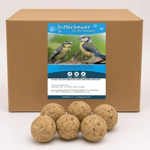 Futterbauer Meisenknödel ohne Netz ca. 100x90g Vogelfutter Wildvogelfutter Ganzjahresvogelfutter