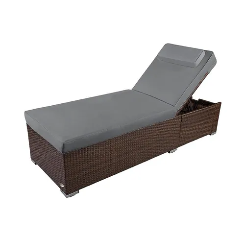 RS Trade Gartenliege Sonnenliege Verona High in braun von RS Trade
