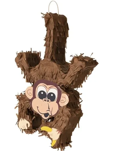 Smiffys Affen-Piñata, Braun, 44x17cm