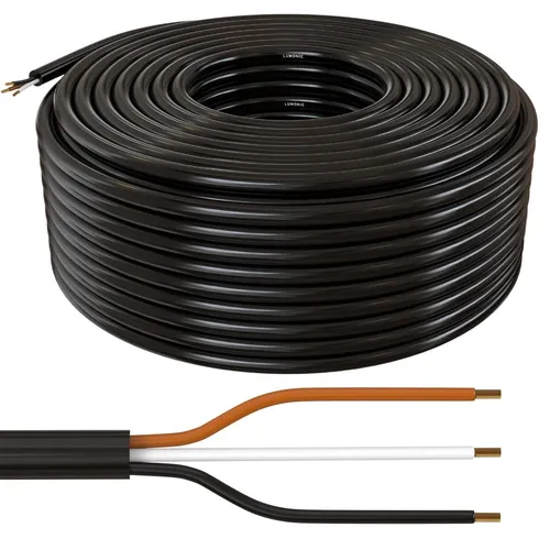 50m FLRYY Fahrzeugleitung 3x0,75mm² rund Kabel KFZ Anhängerkabel Niedervolt