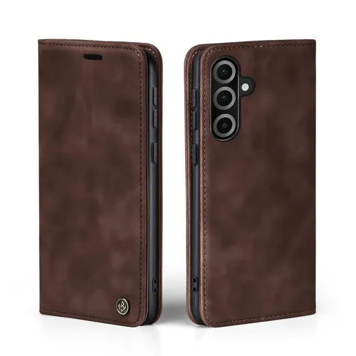 Handyhülle für Samsung Galaxy A26 5G Klapp Magnet Smartphone Cover Case Braun