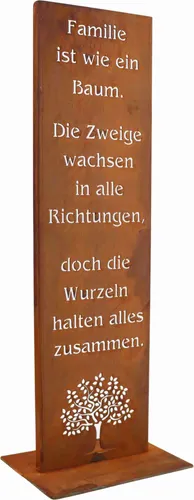 Rostikal Gartenfigur Familie Deko - echtes Rost Gartenschild - Figuren aus Metall mit einzigartigem Edelrost-Finish, ideal für Garten oder Wohnzimmer. Erhältlich in 4 Varianten, perfekt als Geschenk zum Geburtstag oder Muttertag.