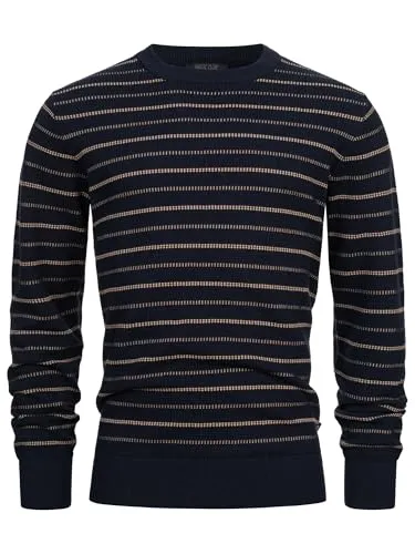 Produktbild Indicode Herren INMoltilion Strickpullover aus 100% Baumwolle – Navy, XL