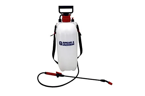 Spear & Jackson 8LPAPS 8 Liter (8 L) Pump-Drucksprüher – Sprühen von Wasser, Dünger & Pestiziden, verstellbare Düse & Durchfluss, 560 mm Spritzlanze mit 1,3 m Schlauch, einfach zu tragen