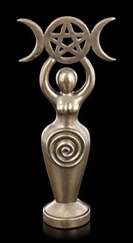 Spiral Göttin Figur - Idol | Das Symbol der Triple Goddess - der Göttin der Dreifaltigkeit, handbemalt