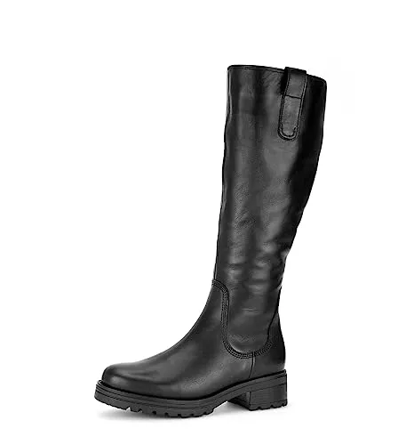 Gabor Damen Klassische Stiefel, Frauen Stiefel,Moderate Mehrweite (G),Lammfell,uebergangsschuhe,lederstiefel,Boots,schwarz,40.5 EU / 7 UK