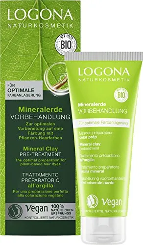LOGONA Naturkosmetik Mineralerde Vorbehandlung bei Pflanzen-Haarfarben, Vorbereitung für Färbung, Vegan, 1er Pack (1 x 100 ml)
