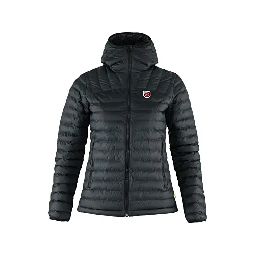 Fjallraven Damen Expedition Lätt Hoodie W Jacket - Schwarz, M EU - Winterjacke für Trekking, leicht und kompakt, aus 100% recyceltem Nylon mit ultraleichter Isolierung für optimale Wärme und Flexibilität.