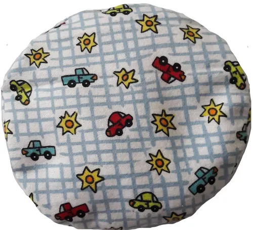 Wärmekissen rund Auto inkl. Kissenhülle Traubenkern