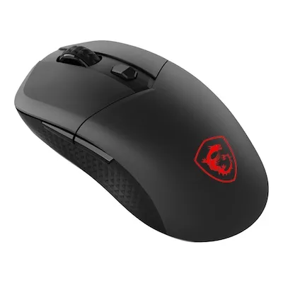 MSI Versa 300 Wireless Gaming-Maus - 8000 DPI optischer Sensor, 50 Stunden Spielzeit, symmetrisches Design für Links- und Rechtshänder, RGB-Beleuchtung und drahtlose Konnektivität