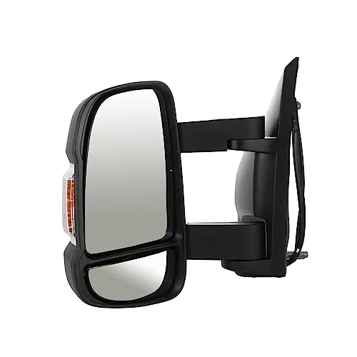 Elektrisch verstellbarer Außenspiegel links mit Temperatursensor - 735620752 - Außenspiegel-Komplettsets für Ducato 250, Boxer und Jumper. Mit mittlerem Spiegelarm, elektrisch verstellbar und ausgestattet mit Temperatursensor für mehr Komfort.