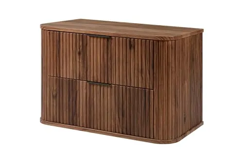 3E 3xE living.com Badezimmerschrank, Eiche-Nussbaum, 80,4 x 51,7 x 41,5 cm