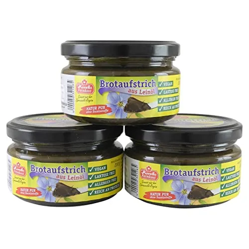 Brotaufstrich aus Leinöl, vegan 3er Pack (3 x 200g)