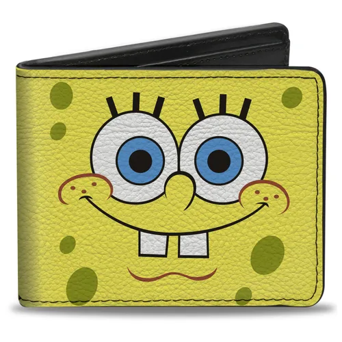 Bi-Fold Wallet SpongeBob Face CLOSE-UP Yellows (US IMPORT)