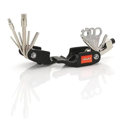 XLC Multitool TO-M05 - Vielseitiges Fahrradwerkzeug - Fahrradwerkzeuge mit 19 Funktionen, ideal für Reparaturen unterwegs und kompakt für die Tasche.