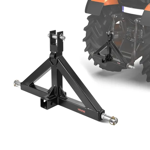 VEVOR 3-Punkt Anhängerkupplung 5,08cm - Frontlader, robust aus Kohlenstoffstahl, ideal für landwirtschaftliche Anwendungen mit einer Tragfähigkeit von 10,55 kg.
