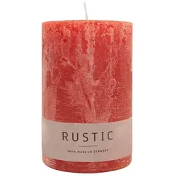 RUSTIC-Stumpenkerze Rubin, WENZEL, 110/70 mm, Brenndauer ca. 51h, selbstverlöschend