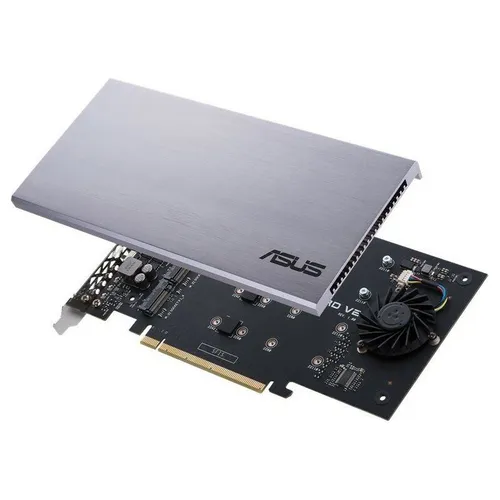 ASUS HYPER M.2 X16 CARD V2 Schnittstellenadapter - Schnittstellenkarten, ermöglicht den Anschluss mehrerer M.2 SSDs für extreme Geschwindigkeiten und hohe Speicherleistung.
