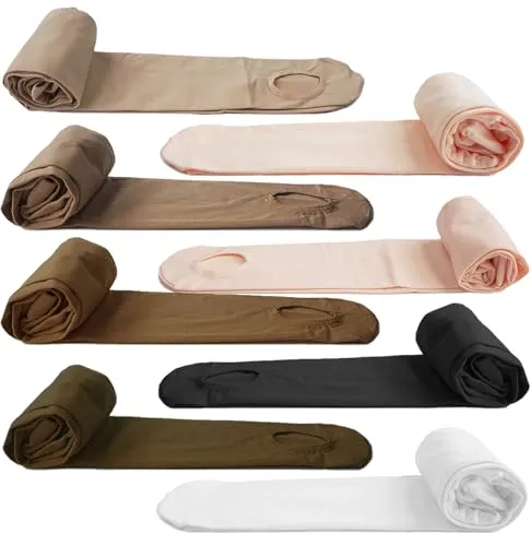 DANCEYOU Ballettstrumpfhose Tanzstrumpfhosen für Mädchen Kinder und Damen mit Loch Hautfarbe S