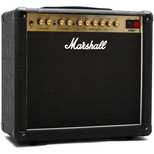 Marshall DSL 20 Gitarren Combo Verstärker - Röhrenverstärker mit 20 W Leistung und 2 Kanälen, perfekt für E-Gitarren und ideal für Studio- und Live-Anwendungen.
