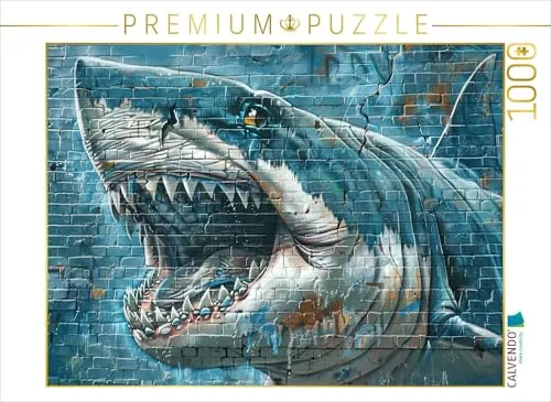 CALVENDO Puzzle Megalodon 1000 Teile – Abenteuer in der Urzeit - Erleben Sie die Faszination prähistorischer Kreaturen mit diesem hochwertigen 1000 Teile Puzzle. Präzise Stanzung und brillante Farben garantieren stundenlangen Spaß für die ganze Familie. Ideal für Jung und Alt!