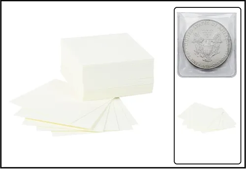 LINDNER 802005 BESCHRIFTUNGSKÄRTCHEN für 2051 MÜNZHÜLLEN PVC 25