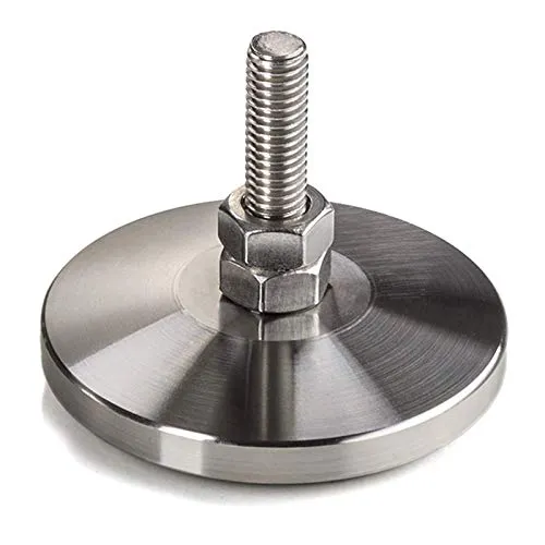 Verstellschraube M8 x 30 mm Ø 40 mm echt Edelstahl (SS201) höhenverstellbar mit Gummi-Fußteil Möbelfuß Verstellfuß Stellfuß Sockelfuß Möbeljustierschraube von SOTECH