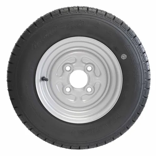 2x Komplettrad Anhänger 4,50-10 76N Felge 3,50x10 ET0 ML60mm 400kg M+S Reifen