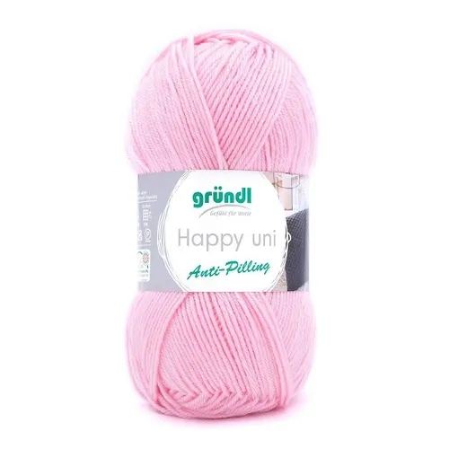 GRÜNDL WOLLE HAPPY UNI 100 GRAMM / 250 M ROSA NEU OVP