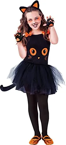 Rubie's Kinderkostüm Katze, Schwarz - Kostüm für Kinder in Schwarz, perfekt für Fasching oder Halloween, sorgt für viel Spaß und kreative Rollenspiele.