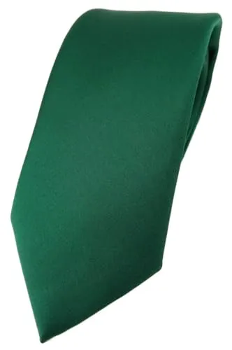 TigerTie Herren Krawatte – Klassische 7,5 cm Krawatte in moosgrün einfarbigem Design, ideal für Geschäftstermine, festliche Anlässe und die Freizeit
