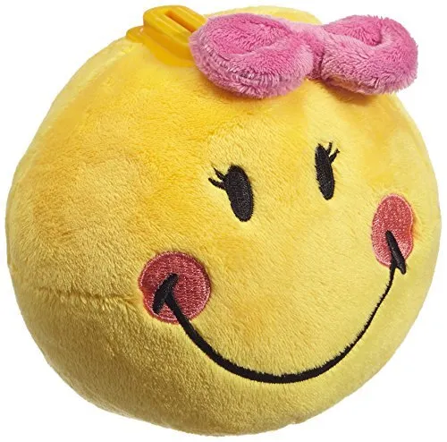 Nici 36739 - Spardose Smiley Plüsch mit Schleife, rund