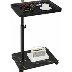 Verstellbarer C-förmiger Beistelltisch mit Rollen - Schwarz - Höhenverstellbar von 45–80 cm und 360° drehbar, bietet dieser mobile Beistelltisch Flexibilität in jedem Raum. Mit stabilen Rollen und einem platzsparenden Design ist er ideal für kleine Wohnungen oder multifunktionale Bereiche.