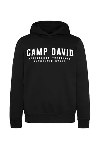CAMP DAVID Kapuzensweatshirt für Herren, Gr. XXXL, schwarz von CAMP DAVID