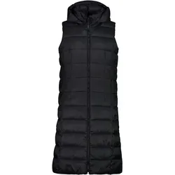 CMP Damen Hoodie Weste Größe S, schwarz - Funktionsjacken - Elegante und leichte Weste mit Kapuze, perfekt für kühle Tage und vielseitig kombinierbar.