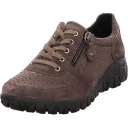 Waldläufer Havy Damen Komfort Schnürschuhe Grau 39 EU - Schnürer für Damen in Grau mit Wechselfußbett, ideal für individuelle Einlagen. Flexibles Obermaterial passt sich dem Fuß an und sorgt für hohen Tragekomfort.