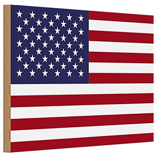 Holzschild Flagge Vereinigte Staaten 30x20cm United States