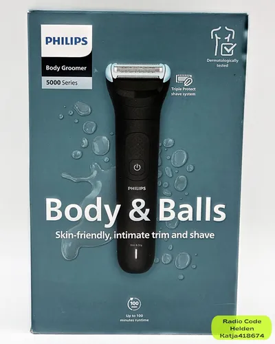 Philips Series 5000 BG5470/15 Trimmer - Haarschneidemaschine für Herren mit 3 Aufsätzen, wasserdicht und ideal für sanfte Ganzkörperrasur. Akku- und kabelbetrieben, für präzise Ergebnisse von 0,2 mm bis 5 mm.